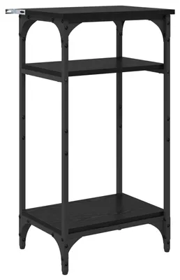 Produktbild von Beistelltisch mit Regal Schwarz Eichen-Optik 40 x 30 x 75 cm