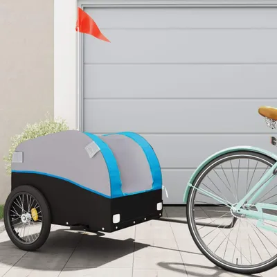 Produktbild von "SALE 2026"Robuste Fahrradanhänger - modernes Design - Transportanhänger - Schwarz und Blau 45 kg Eisen DE207356 - Fahrradanhänger