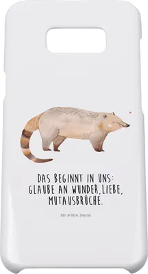 Produktbild von Mr. & Mrs. Panda Samsung Galaxy S8 plus Handyhülle  Nasenbär - Weiß - Geschenk, Hülle, Handycover, Nasenbären, Handy, Rüsselbär, Cover, Bär, Lustige Sprüche