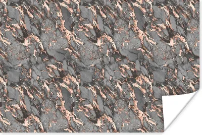 Produktbild von MuchoWow® Poster Marmor - Roségold - Steine 180x120 cm - Fotoplakat