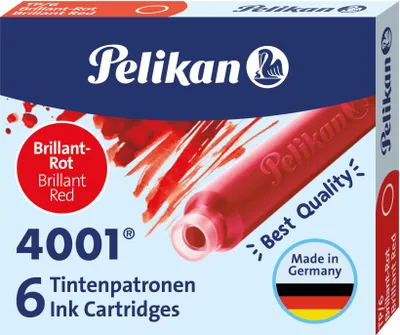 Produktbild von Pelikan Tintenpatronen 4001 TP/6 rot (6 Patronen)