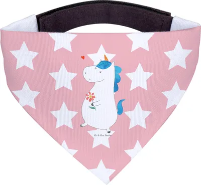 Produktbild von Mr. & Mrs. Panda Halstuch Hund Einhorn Spaziergang - Rot Pastell - Geschenk, Freundin, Für Hunde, Unicorn, Mutter, Tuch, Blumen, Einhörner, Motivation