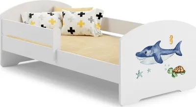 Obrázok produktu pre Detská postieľka LUK s bočnicou 140x70 Žralok