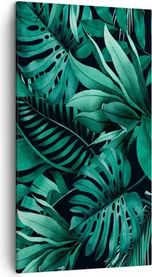 Produktbild von Bild auf Leinwand - Leinwandbild - Einteilig - Blätter Grafiken Monstera - 45x80cm - Wand Bild - Wanddeko - Wandbilder - Leinwanddruck - Bilder - Wanddekoration - Leinwand bilder - PA45x80-4886