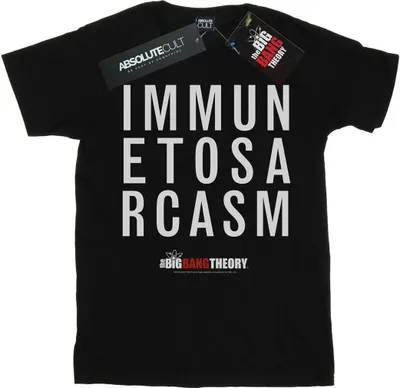 Image de The Big Bang Theory - "Immune To Sarcasm" T-shirt pour homme BI13239 (3XL) (Noir)