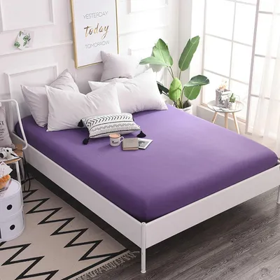 Productafbeelding van Donkerpaars Hoeslaken voor Boxspringbed 180x200 cm
