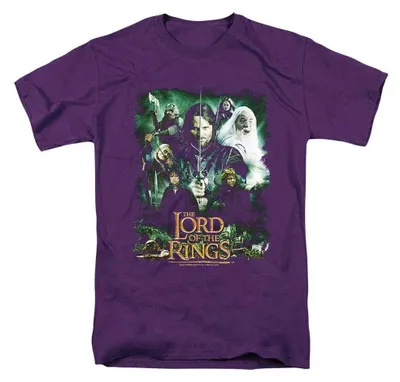 Image de T-shirt Lord of the Rings, modèle unie pour hommes/femmes, référence TV39169 (taille XL), couleur violet