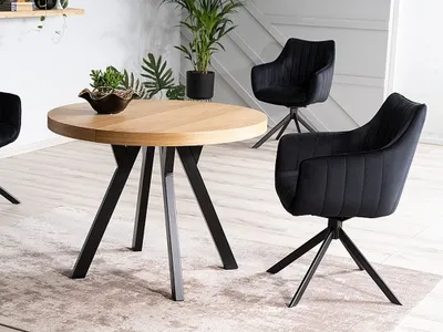Produktbild von Design Esstisch GS-999 rund Echtholzfurnier ausziehbar Esszimmer