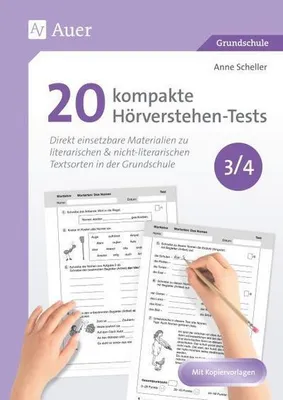 Immagine prodotto di 20 kompakte Hörverstehen-Tests für Klasse 3/4