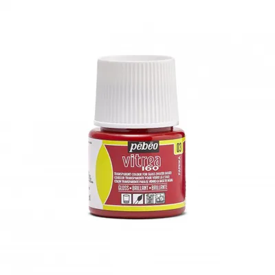 Obrázek produktu pro Pebeo Vitrea 160 Barva na sklo, 45 ml, 03 Lesklá paprika