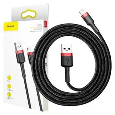 Produktbild von Baseus Cafule, 1 m, Lightning, USB A, Männlich, Männlich, Schwarz, Rot