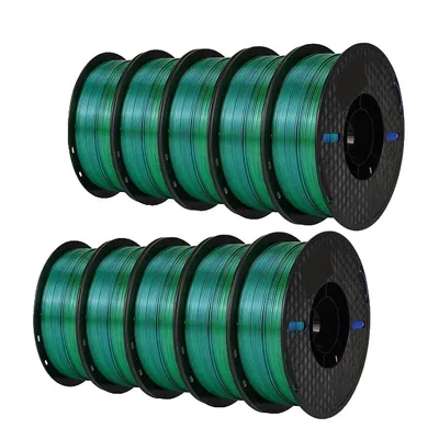 Obrázok produktu pre filament pre 3D tlačiarne, materiál PLA, priemer 175 mm, modro zeleno oranžový