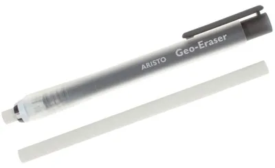 Image de Aristo Crayon à effacer Geo-Eraser transparent-noir, 12 cm sans PVC