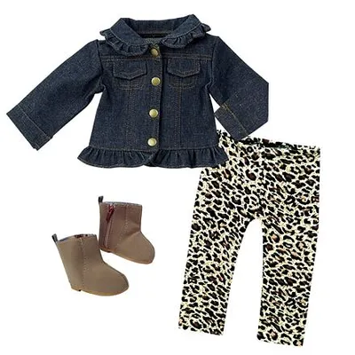 Obrázok produktu pre Sophia's By Teamson Kids 3-dielny džínsový outfit pre 18" bábiky s topánkami pre bábiky