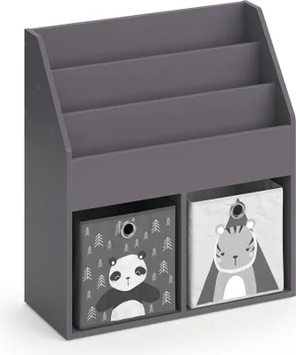 Produktbild von Kinderregal Vicco Luigi Grau 72 x 79 cm mit 2 Faltboxen opt.2, Model 37175