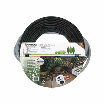 Immagine prodotto di Gardena mds-Start Set - Tubo gocciolante interrato, 50 m + Unità di base 1000, 1389-20
