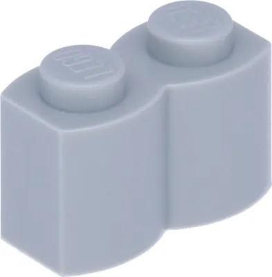 Zdjęcie produktu dla 50 sztuk kamieni palisadowych 1x2 w kolorze jasnoszarym