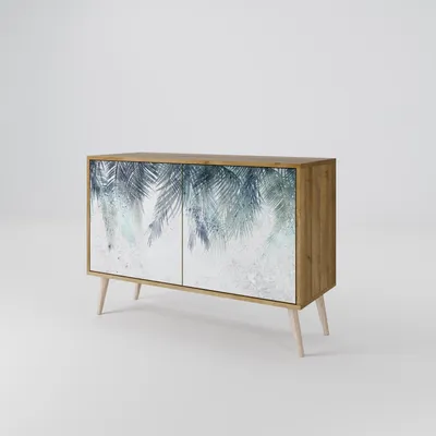 Produktbild von Spacerebels Kommode mit 2 Türen - Sideboard Komodenschrank - Highboard - Kleiderschrank Möbel - Wohnzimmer Schlafzimmer - 57,5×111×42 (HxBxT)