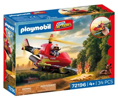 Image de PLAYMOBIL City Action 72196 Hélicoptère de pompiers