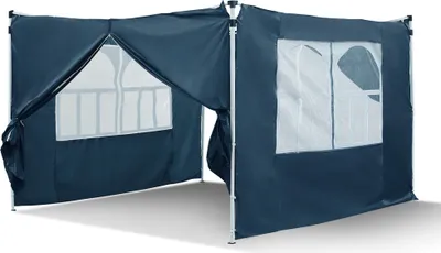 Image de CLIPOP 4 panneaux latéraux pour pavillon 3x3 m,4 panneaux de rechange, avec 2 fenêtres et 2 fermetures éclair, bleu