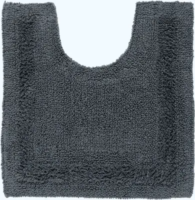 Produktbild von HOMESCAPES WC-Vorleger grau 50x55 cm aus 100% Baumwolle