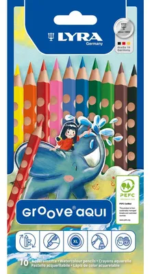 Obrázek produktu pro LYRA akvarelové tužky Groove aqui 10 kusů v kartonovém pouzdře