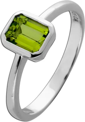 Produktbild von Peridot Ring Silber 925 grüner Natur Peridot 1.0ct. 19