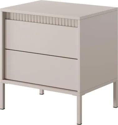 Produktbild von FURNLUX Nachttisch Sensation Beige 54cm / Hauptfarbe: Beige / Abmessungen: 54 x 56 x 40 cm