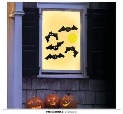 Produktbild von Halloween Fledermäuse Gel Fensterdekoration