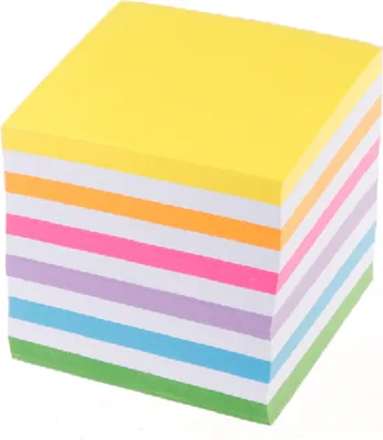 Zdjęcie produktu dla Karteczki samoprzylepne 90 x 90 mm, 850 sztuk, kolorowe