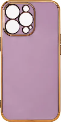 Zdjęcie produktu dla Lighting Color Case etui do Xiaomi Redmi Note 11 żelowy pokrowiec ze złotą ramką fioletowy