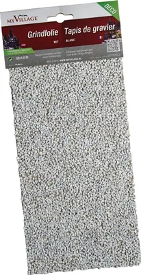 Produktbild von Schottermatte weiß 30x14 cm saisonale Dekoration für Weihnachtsdörfer und Modellbahnlandschaften