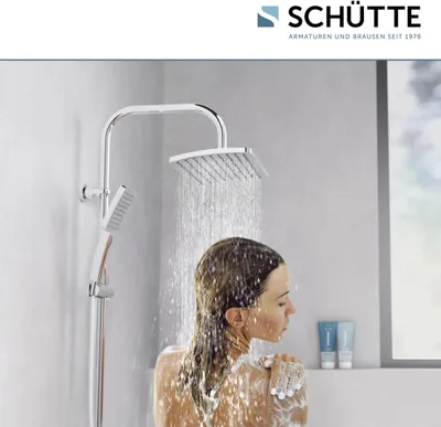 Zdjęcie produktu dla System prysznicowy SCHÜTTE MALLORCA, deszczownica bez baterii, głowica prysznicowa, prysznic w chromie