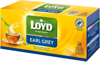 Immagine prodotto di Tè nero Loyd Earl Grey, 25 bustine