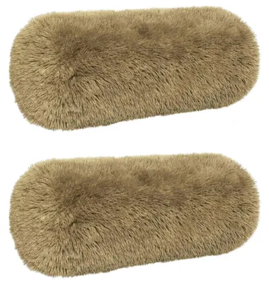 Productafbeelding van vidaXL Kussens met kussensloop HEERLEN, 2 stuks, lichtgrijs, PV fleece