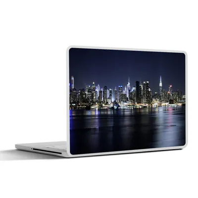 Produktbild von MuchoWow® Laptop Aufkleber Sticker Cover New York - Licht - Skyline 31x22.5 cm - Laptop-Deko
