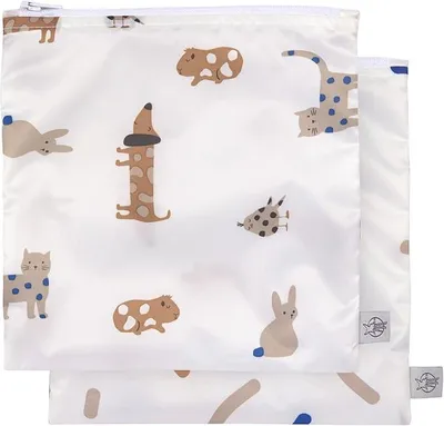 Zdjęcie produktu dla LÄSSIG Zestaw 2 Wielorazowych Woreczków na Przekąski - Eco Snack Bag (Royal Blue)
