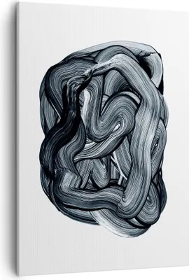 Produktbild von Bild auf Leinwand - Leinwandbild - Einteilig - Abstraktion schwarz verschwommen - 50x70cm - Wand Bild - Wandbilder - Leinwanddruck - Wanddekoration - Leinwand bilder - Wandbild - PA50x70-4874