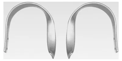 Produktbild von 2 Stück Vorhanghalterungen aus Aluminiumlegierung, dekorativ, silberfarben