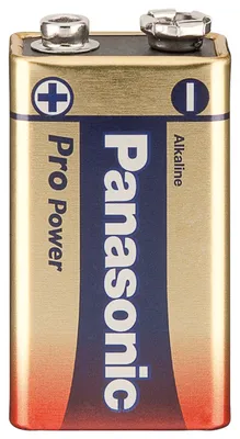 Produktbild von Panasonic 6LR61PPG, Einwegbatterie, Alkali, 9 V, Rot, Weiß, 25,2 mm, 16,3 mm
