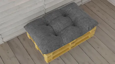 Produktbild von Palettenkissen Set WASSERDICHT Sitzkissen Rückenkissen NEU Größe und Farbe: 120 x 80 x 15 cm GRAU (774109)