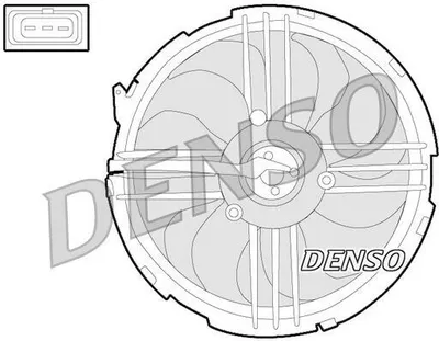 Produktbild von DENSO DER32009 Lüfter Motorkühlung Kühlerlüfter für VW Lupo (6X1, 6E1) Wasserkühler Ø350mm