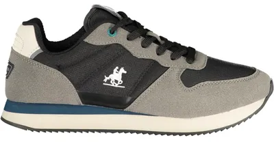 Produktbild von Eleganter Herrensportschuh in Schwarz mit Stickerei und Kontrastdetails