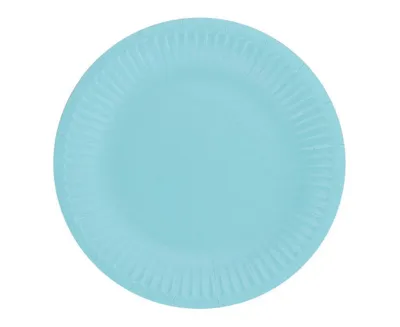 Produktbild von Blaue Pappteller 18 cm 6 Stück für Partys