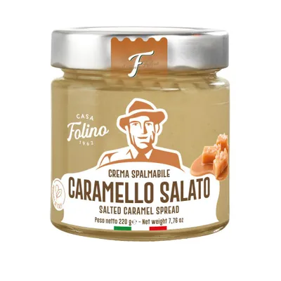 Produktbild von Casa Folino Karamell-Aufstrich Weiße Schokolade & Salzkaramell