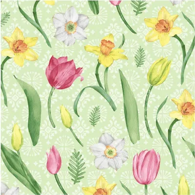 Produktbild von 20 Servietten Joyful Blooms - Schönste Frühlingsblumen 33x33cm