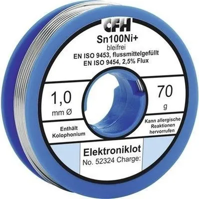 Produktbild von CFH Elektroniklot bleifrei 70g flussmittelgefüllt Lötbedarf Lötzubehör Löten Lot