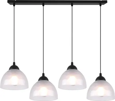 Immagine prodotto di Lampada a sospensione Venice a 4 luci con paralumi in vetro opalino E27