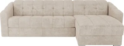 Produktbild von Eckschlafsofa mit Matratze - Strukturstoff - Beige - Liegefläche 160 cm - Matratze 22 cm mit Memory Schaum - DARIELO