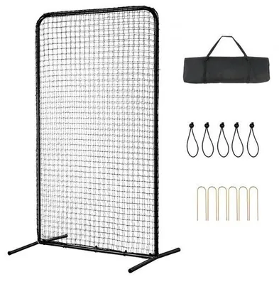 Image de I-Type cage de frappe 1220 x 910 x 2130 mm - Filet de sécurité pour baseball et softball - Protection portable contre les coups avec sac de transport & piquets de sol - Filet de baseball pitching outdoor - Noir